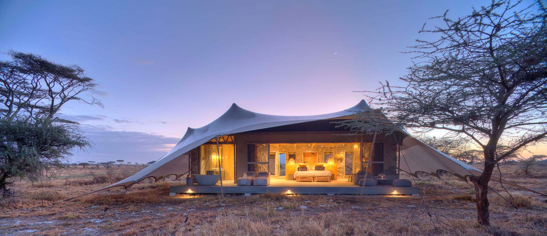 Stay at Namiri Plains Camp during your Tanzania Luxury Safari